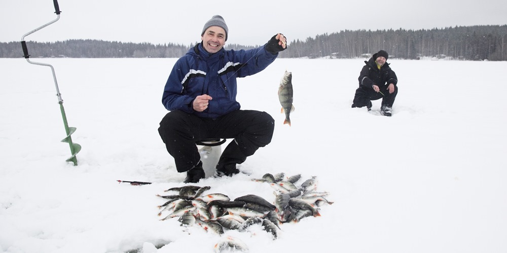 финская рыбалка зимой видео