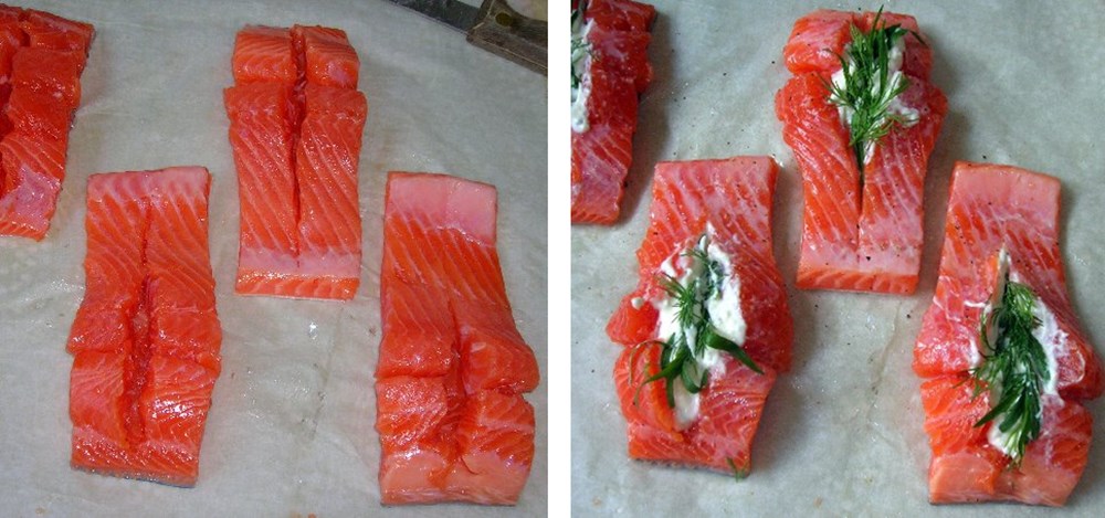 рецепт запеченый лосось с сыром